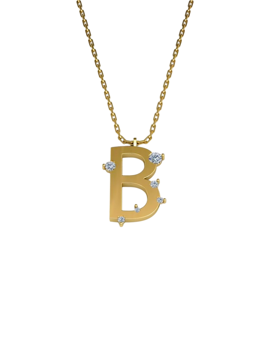 ALTINPEK B PIRLANTA HARF KOLYE