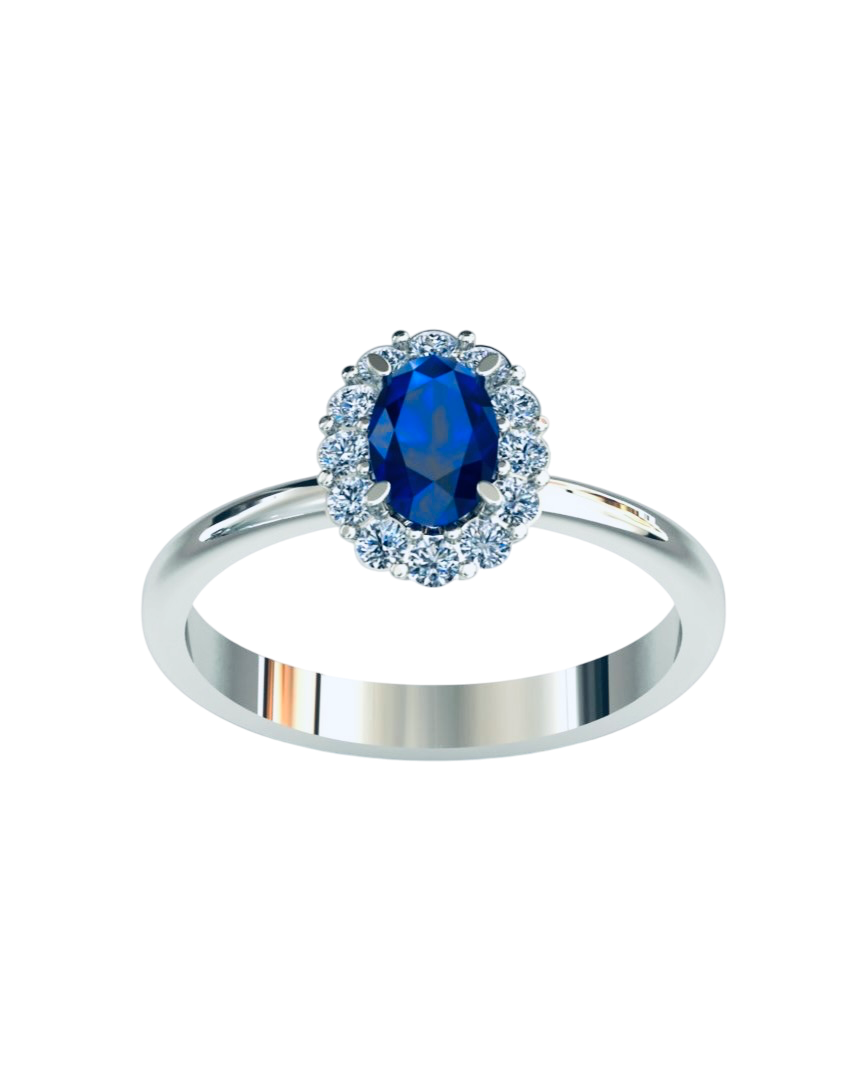 ALTINPEK GÜLNİHAL SAFİR PIRLANTA YÜZÜK