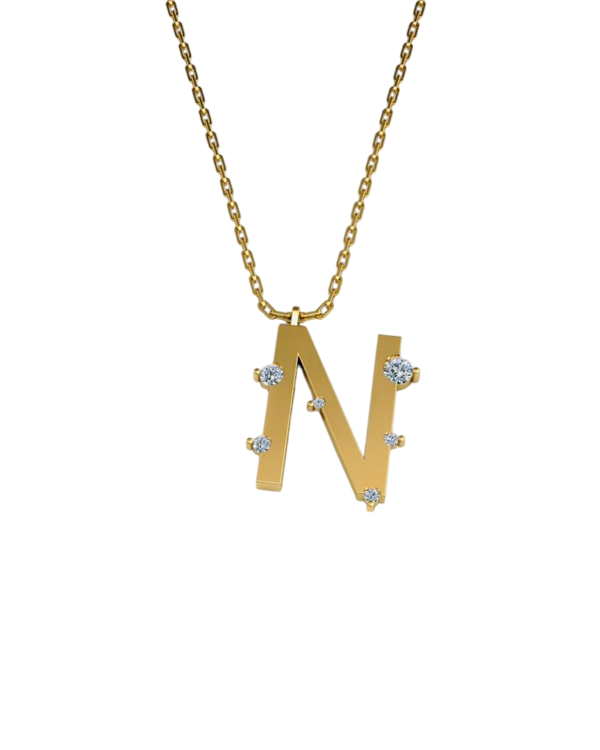 ALTINPEK N PIRLANTA HARF KOLYE - ALTINPEK Kolye