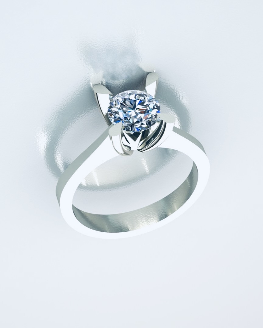 1 KARAT ALTINPEK TEKTAŞ YÜZÜK